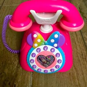 Minnie mouse phone with accessible push down buttons